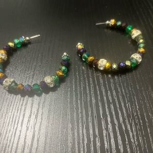 Sassy Jones Vibrant Beaded Hoop Earrings